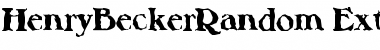 HenryBeckerRandom-ExtraBold Regular Font
