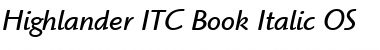 Highlander ITC Book Italic Font