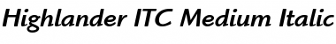 Highlander ITC Medium Italic