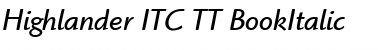 Highlander ITC TT BookItalic