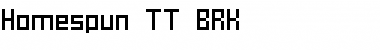 Homespun TT BRK Regular Font