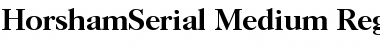 HorshamSerial-Medium Regular Font