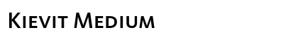Kievit Medium font free download