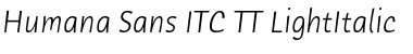 Download Humana Sans ITC TT Font