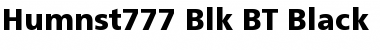 Humnst777 Blk BT Black Font
