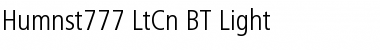 Humnst777 LtCn BT Light Font