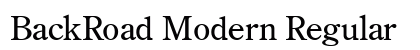 BackRoad Modern Regular font free download