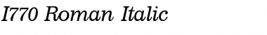 I770-Roman Italic Font