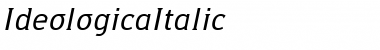 IdeologicaItalic Regular Font