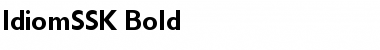 IdiomSSK Bold Font