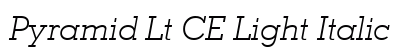 Pyramid Lt CE Light Italic preview