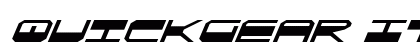 QuickGear Italic Italic font free download
