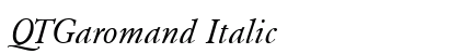 QTGaromand Italic Preview