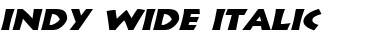 Indy Wide Italic Font