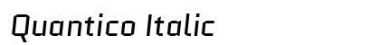 Quantico Italic font free download