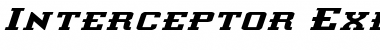 Interceptor Expanded Italic Font