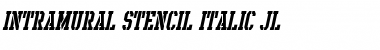 Download Intramural Stencil Italic JL Font
