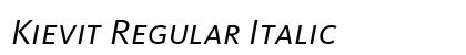 Kievit Regular Italic Preview