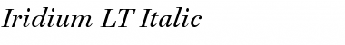 Iridium LT Regular Italic Font