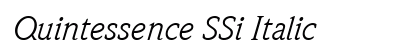 Quintessence SSi Italic Font Preview