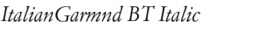ItalianGarmnd BT Italic Font