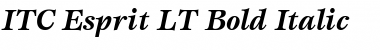 Esprit LT Book Bold Italic Font