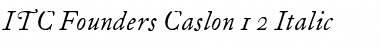 FCaslon 12 ITC Italic Font