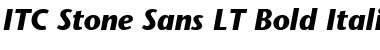StoneSans LT Bold Italic