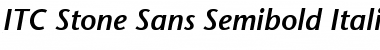 StoneSansSemibold Italic Font