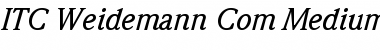 ITC Weidemann Com Medium Italic Font