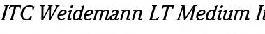 Weidemann LT Medium Italic Font