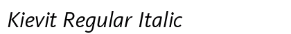 Kievit Regular Italic Preview