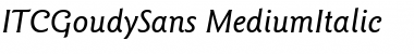 ITCGoudySans-Medium MediumItalic Font