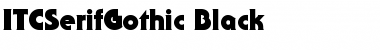 ITCSerifGothic-Black Black Font