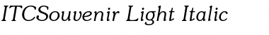 ITCSouvenir-Light LightItalic Font