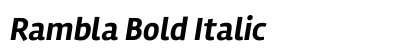Rambla Bold Italic Preview