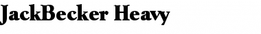 JackBecker-Heavy Regular Font