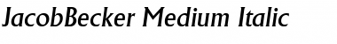 JacobBecker-Medium Italic Font