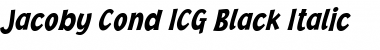Jacoby Cond ICG Black Italic Font
