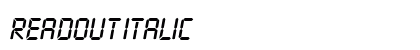 Readout Italic font free download