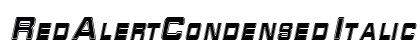 RedAlertCondensed Italic Preview