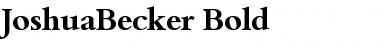 JoshuaBecker Bold Font