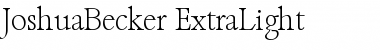 JoshuaBecker-ExtraLight Regular Font