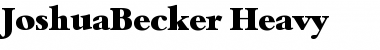 JoshuaBecker-Heavy Regular Font