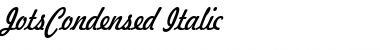 JotsCondensed Italic Font
