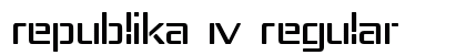 Republika IV Regular font free download