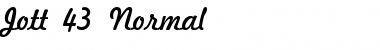 Jott 43 Normal Font