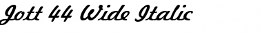 Jott 44 Wide Italic Font