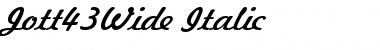 Jott43Wide Italic Font