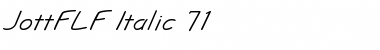 JottFLF-Italic.71 71 Font